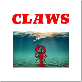 CLAWS (Jaws Parody) Novelty Graphic Posters and Art